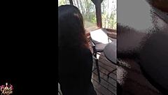 best pov forest fuck with mature candi annie swallowing cum after juicy tits workout