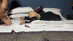 Watch my horny big ass girlfriend ride dick till she cums twice hard?