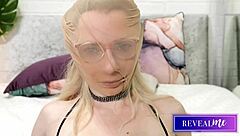 kinky italian milf rams dildo deep in wet pussy while fingering ass in stockings