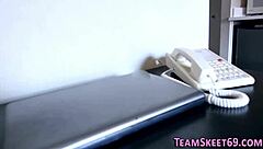 Young Babysitter Feels Intense Jizz Blast On Her Tight Ass