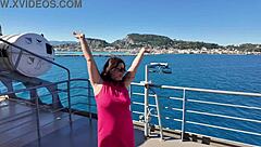 stepmom flashes publicly then recalls steplad vacation beach pussy play