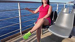 stepmom flashes publicly then recalls steplad vacation beach pussy play