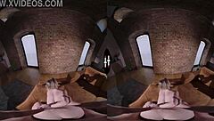 Blonde bride blows shaves pussy handjobs in dark VR wedding room 😍💍