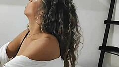 Chapina Latina Vibes with Dildo in Bedroom Solo Play