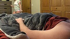 Stepdaughter sneaks into stepdad's bedroom for taboo doggystyle blowjob cosplay fuck