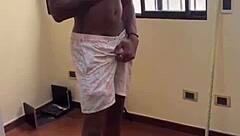 young guy drops condom takes gifted assembler's cock deep in ass