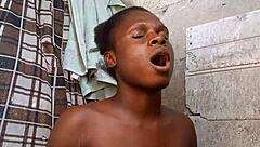 Skinny babe teases slowly in bed this early morning