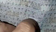 Gretala shows off her swollen pussy to the neighbor next door