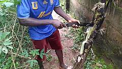 damn this plantain sex in the garden feels wild and slippery