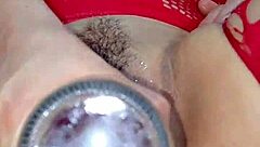 my wet pussy squirts hard on coca cola bottle creamy orgasm