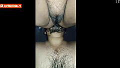 she bends over for a juicy blowjob on her big ass cheeks solo doggystyle tease