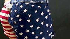 Watch Sabrina's Big Tits Bounce While She Blows Huge Cock for Cumshot!