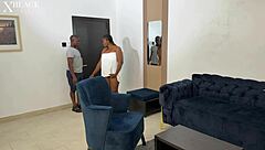 curvy ebony old friend bent over doggystyle missionary big cock fat ass pounding