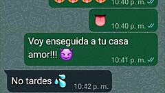 enviaste esas fotos calientes por whatsapp y ahora tu novia latina te da sentones en su gran culo