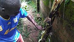 damn this plantain sex in the garden feels wild and slippery