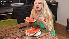 in her intense sports session she wets calvin k pants reaching huge orgasm