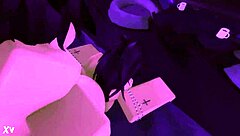 Girlfriend Bent Over Moaning from Big Cock Doggystyle Creampie on Roblox