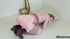 Teen slut dragged to bizarre asshole asylum for deep throat therapy