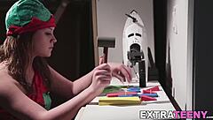 Petite Lizzie Bell Deepthroats Monster Cock Before Doggystyle Facial Blast