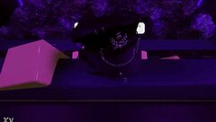 Girlfriend Bent Over Moaning from Big Cock Doggystyle Creampie on Roblox