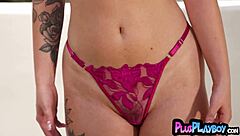 perfect blonde sky wonderland strips naked outdoors all natural