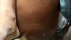 Watch This Ebony Milf's Cream Machine Wreck Her Pussy And Anal!