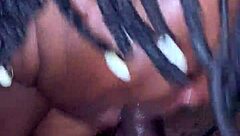 Chubby Ebony Neighbor Flashes Huge Ass Late Night