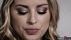 Bisexual threesome licks pussy while anna claire clouds tries getting pregnant