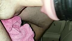 Black Amateur Deepthroats Huge Cock Toy Up Close