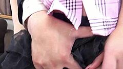 Petite Japanese virgin teen feels old man's cock first time uncensored