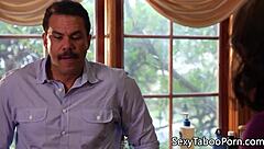 hey amateur babe munches pussy while taking a hard banging