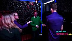 milfs take charge over submissive step sons in bold group play