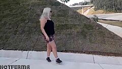 Ever fucked bareback bent over on the street like this?