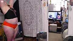 blue-eyed retro babe stretches in dawn yoga poses