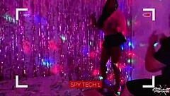 at the club asian stripper maxine bends over for big black cock pounding