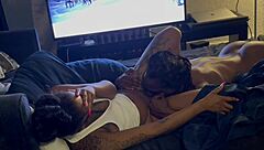 Loyalty licks ebony teen pussy clean of every cum drop