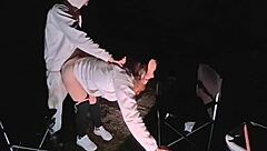 Wife Bent Over for Sneaky Big Cock Doggystyle at Campsite