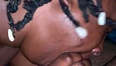 Chubby Ebony Neighbor Flashes Huge Ass Late Night