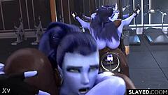 Widowmaker Gets Monster Cock Pounded Wild with Creampie Finish!