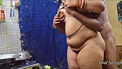 Horny Stepson Pounds Stepmom Big Ass in Kitchen Doggystyle