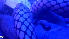 sexy nylon footjob with leggings tease