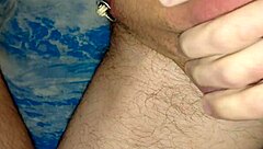 i jerk my pierced tattooed cock milking big load from heavy balls