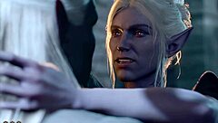 minthara's nude bg3 sex scene fantasy with monster penis seduction and boobs exposed