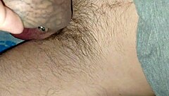 i jerk my pierced tattooed cock milking big load from heavy balls