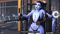 Widowmaker Gets Monster Cock Pounded Wild with Creampie Finish!