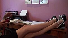 busty milf lesbians finger lick and scissor each others shaved pussies in lingerie