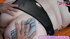 german chubby milf neighbor with glasses films homemade fucking with amateur guy next door