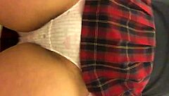 Shemale's Filthy Toilet Underwear Hides Her Secret Cock Surprise