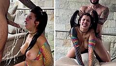 Big tits sub slut, beg for milk humiliation before creampie pounding?