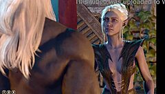 minthara's nude bg3 sex scene fantasy with monster penis seduction and boobs exposed